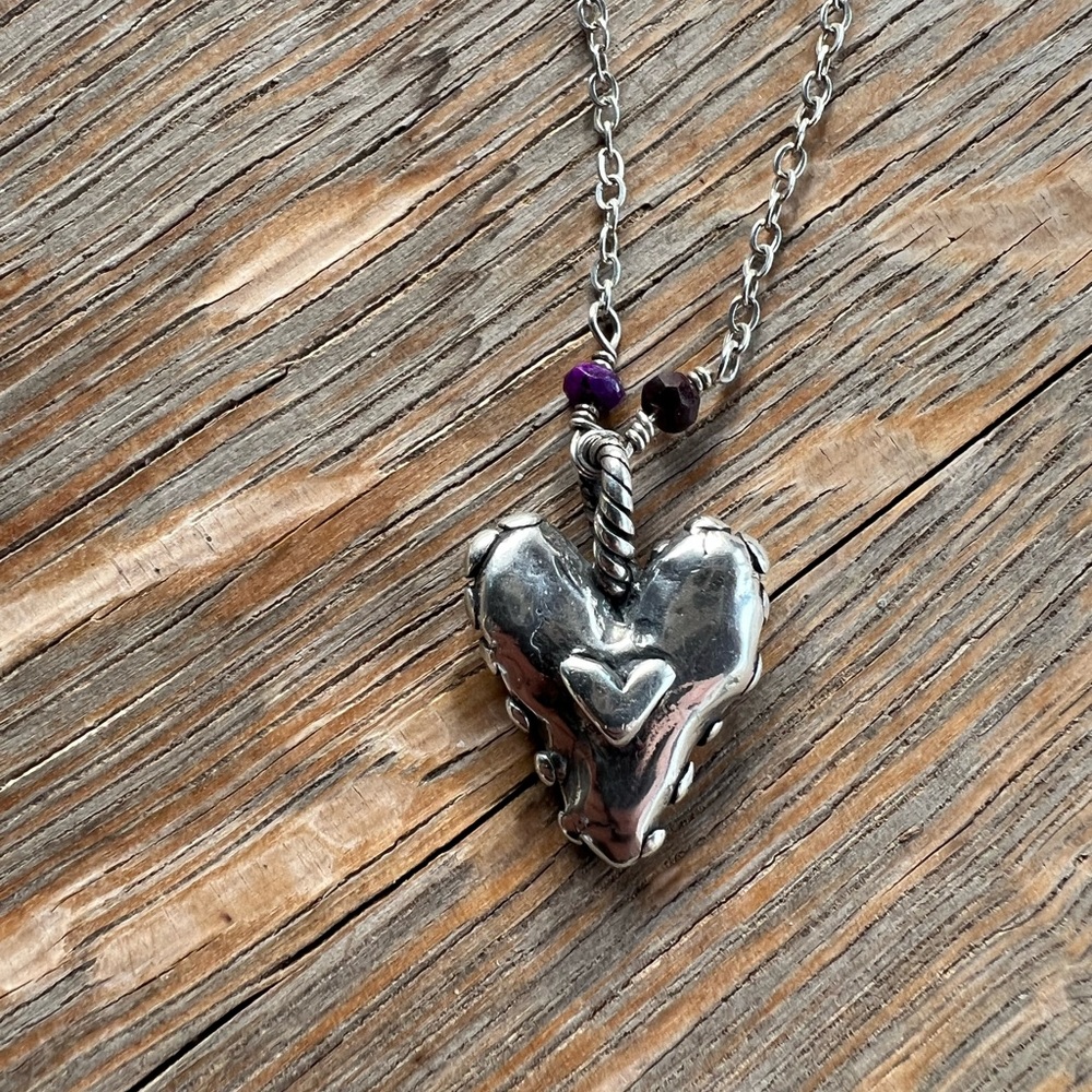 SOLD Jes Maharry heart necklace in EUC